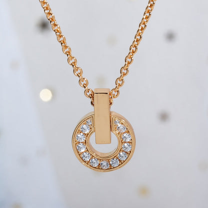 [Auream]GARI NECKLACE PINK GOLD DIAMOND