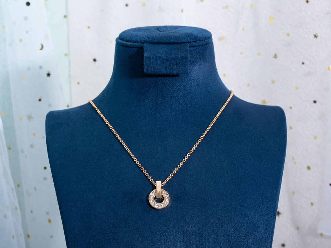 [Auream]GARI NECKLACE PINK GOLD DIAMOND