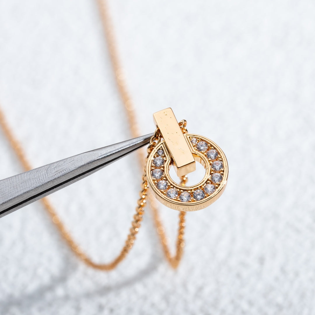 [Auream]GARI NECKLACE PINK GOLD DIAMOND