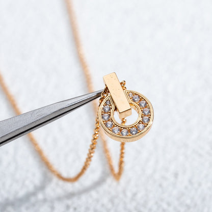[Auream]GARI NECKLACE PINK GOLD DIAMOND