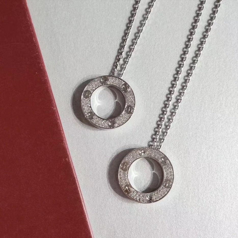 [Auream]LOVE NECKLACE ADJUSTABLE SILVER