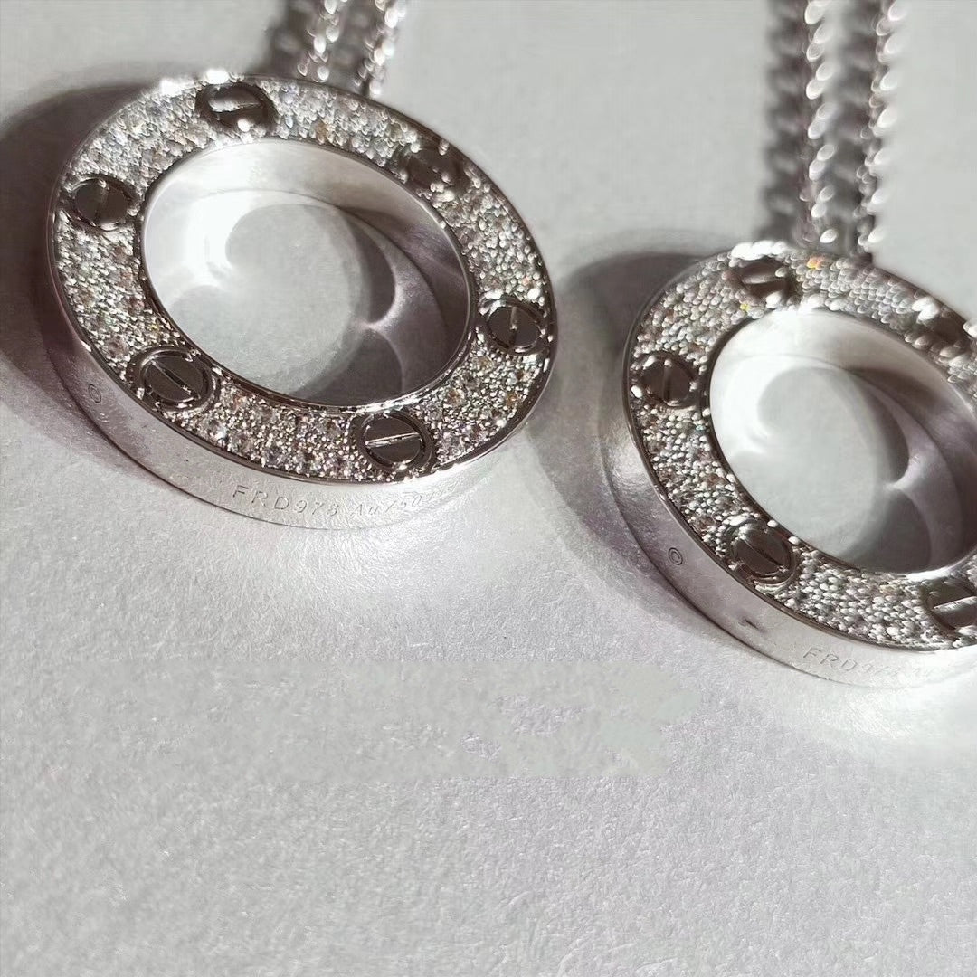 [Auream]LOVE NECKLACE ADJUSTABLE SILVER