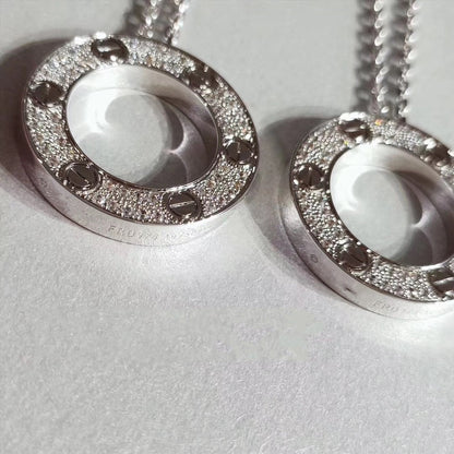 [Auream]LOVE NECKLACE ADJUSTABLE SILVER