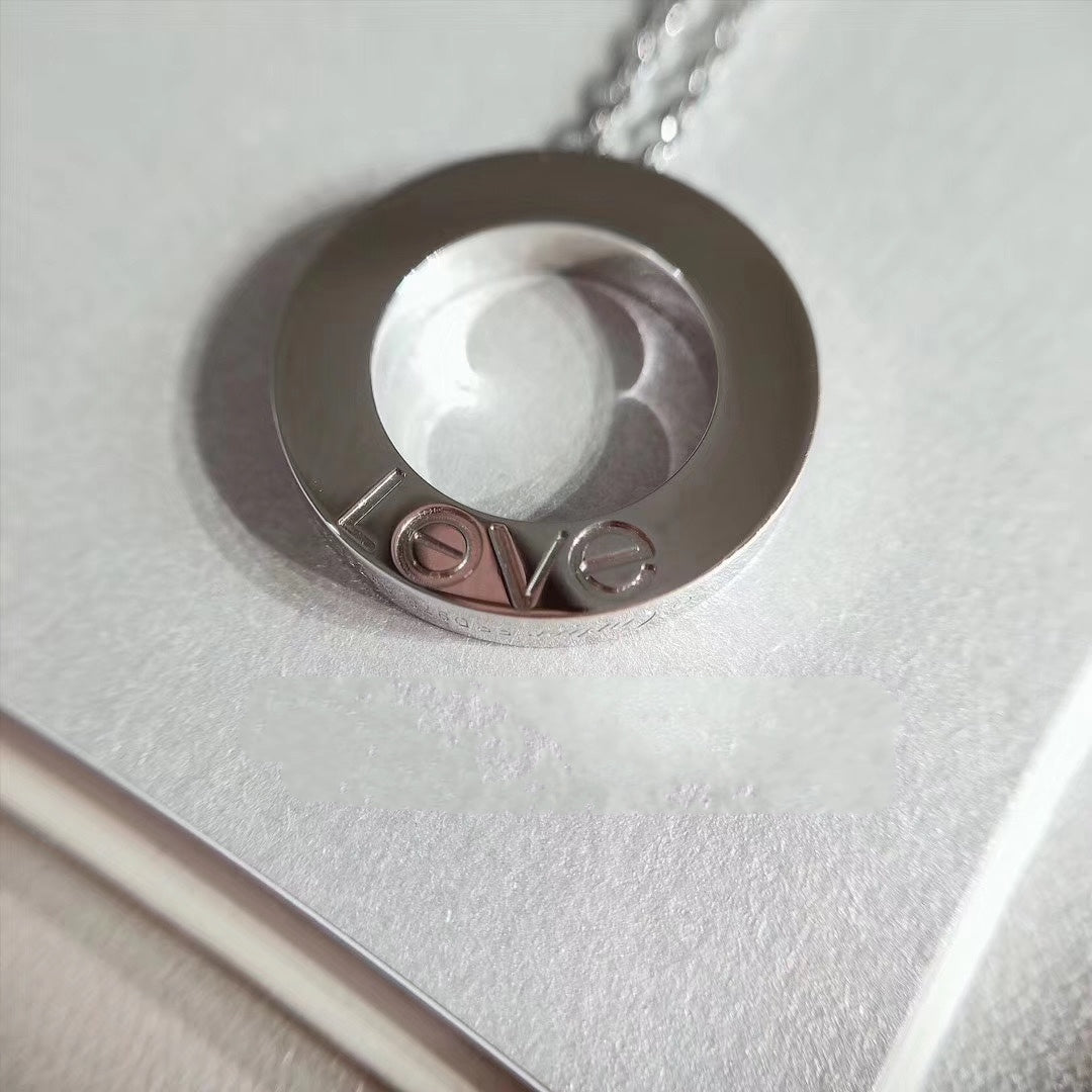 [Auream]LOVE NECKLACE ADJUSTABLE SILVER