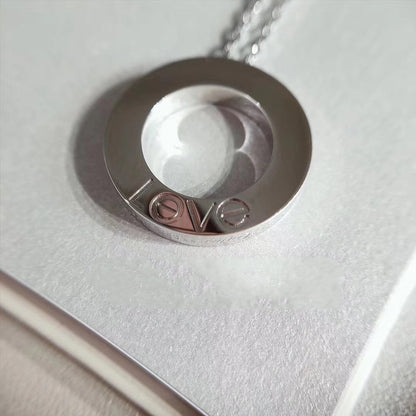 [Auream]LOVE NECKLACE ADJUSTABLE SILVER