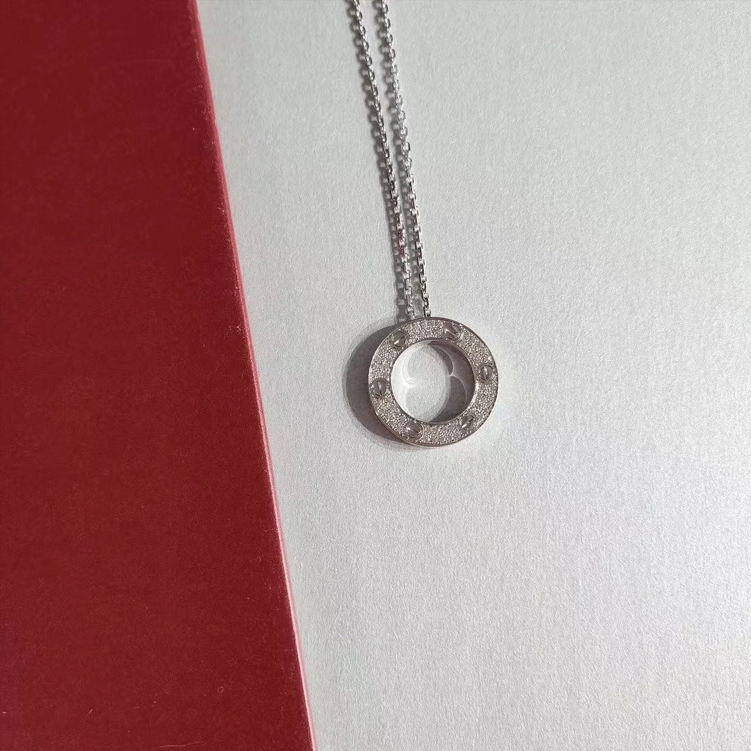 [Auream]LOVE NECKLACE ADJUSTABLE SILVER