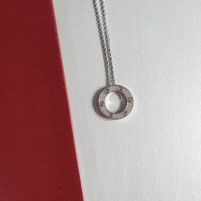 [Auream]LOVE NECKLACE ADJUSTABLE SILVER