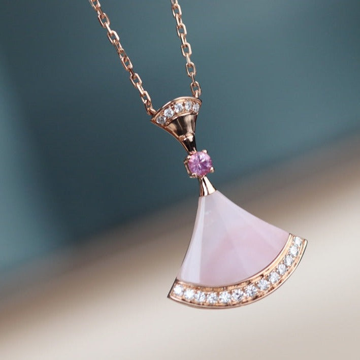 [Auream]DREAM NECKLACE PINK MOP DIAMOND