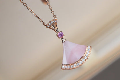 [Auream]DREAM NECKLACE PINK MOP DIAMOND