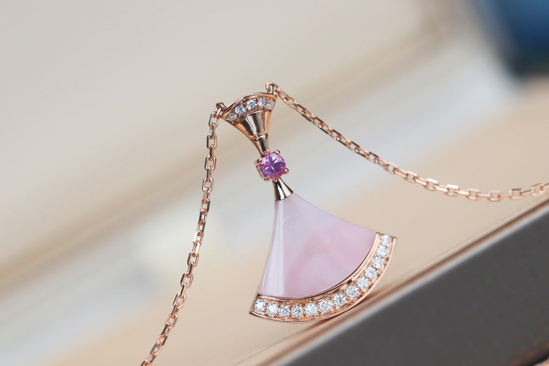[Auream]DREAM NECKLACE PINK MOP DIAMOND