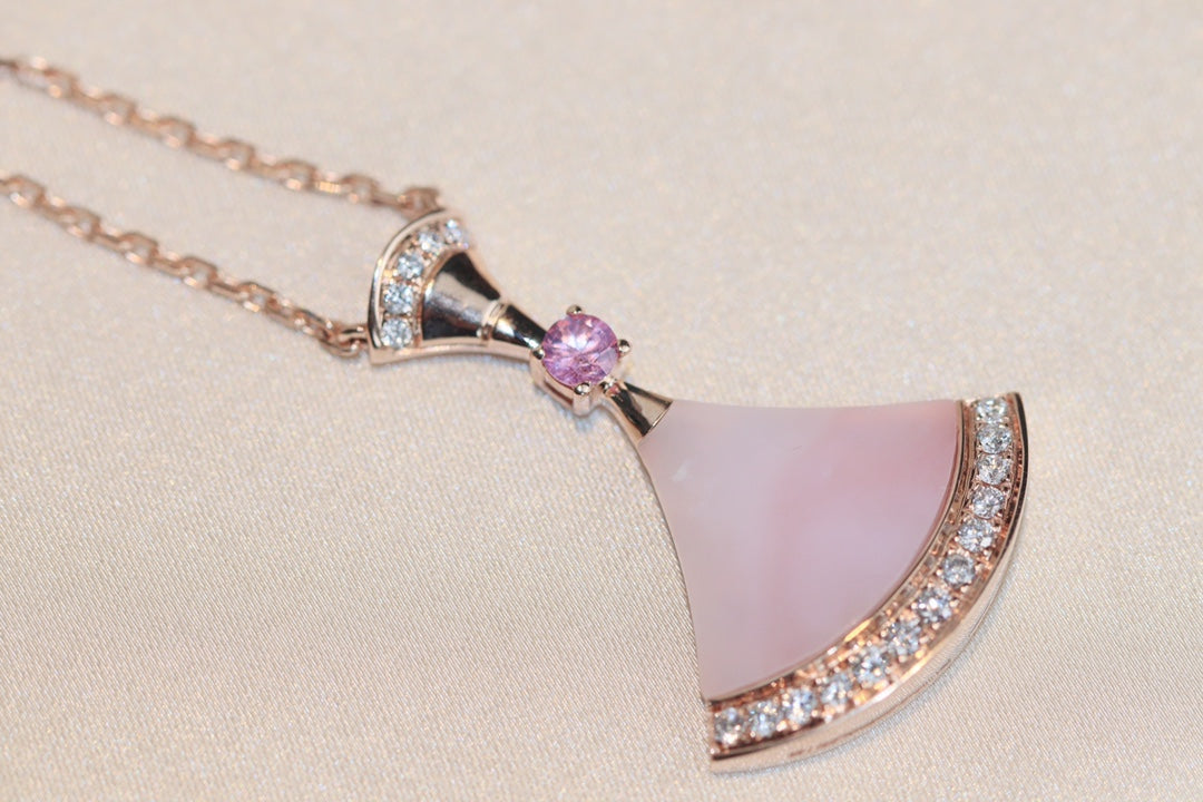 [Auream]DREAM NECKLACE PINK MOP DIAMOND