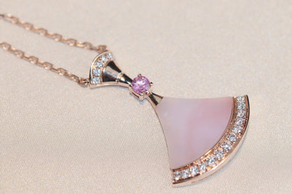 [Auream]DREAM NECKLACE PINK MOP DIAMOND