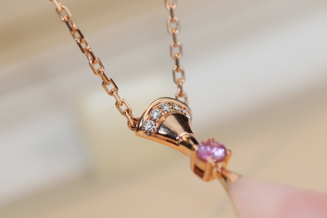 [Auream]DREAM NECKLACE PINK MOP DIAMOND