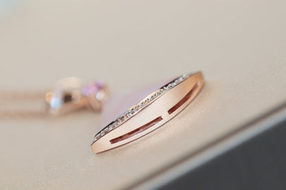 [Auream]DREAM NECKLACE PINK MOP DIAMOND