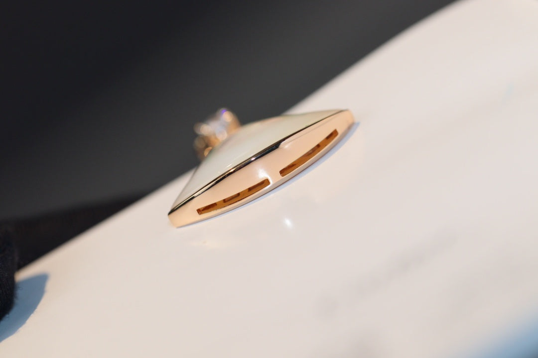 [Auream]DREAM NECKLACE WHITE MOP PINK GOLD 1 DIAMOND