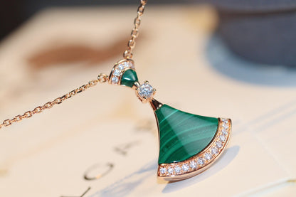 [Auream]DREAM NECKLACE MALACHITE DIAMOND