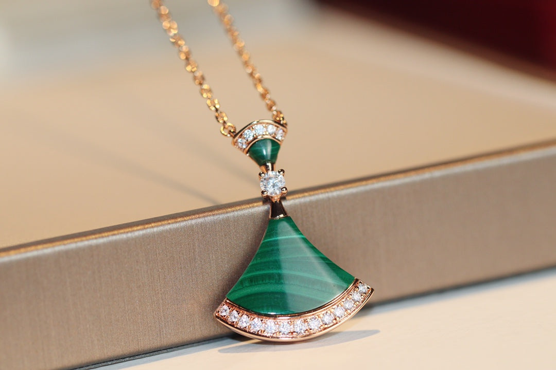 [Auream]DREAM NECKLACE MALACHITE DIAMOND