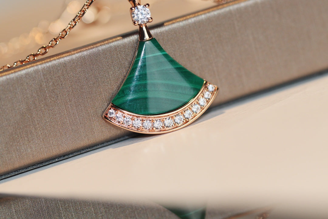 [Auream]DREAM NECKLACE MALACHITE DIAMOND