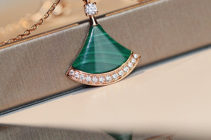 [Auream]DREAM NECKLACE MALACHITE DIAMOND