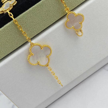 [Auream]MAGIC CLOVER MOP GOLD BRACELET 5 MOTIFS