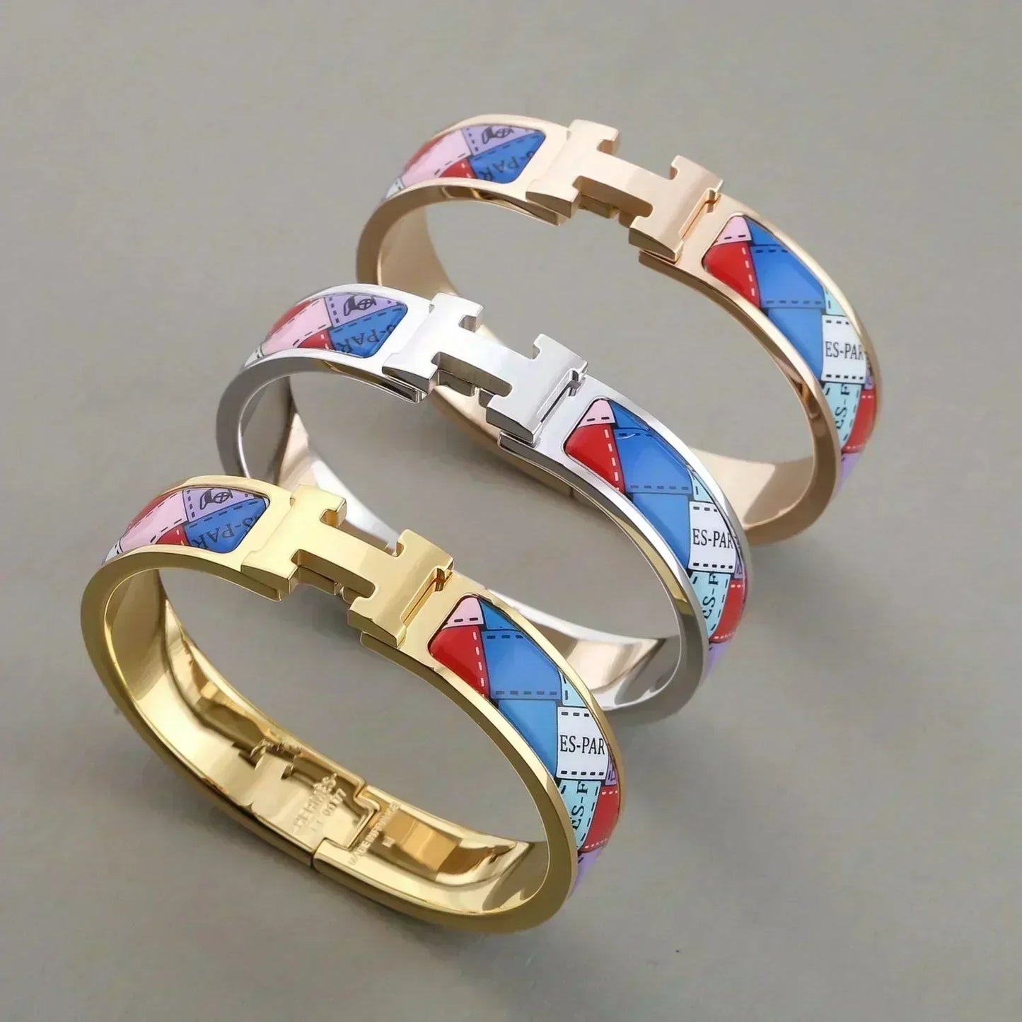 [Auream]H BRACELET DOTTED BORDER 12MM