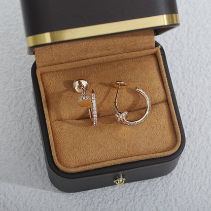 [Auream]JUSTE EARRINGS 12.75MM PINK GOLD DIAMOND