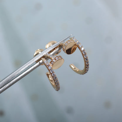 [Auream]JUSTE EARRINGS 12.75MM PINK GOLD DIAMOND
