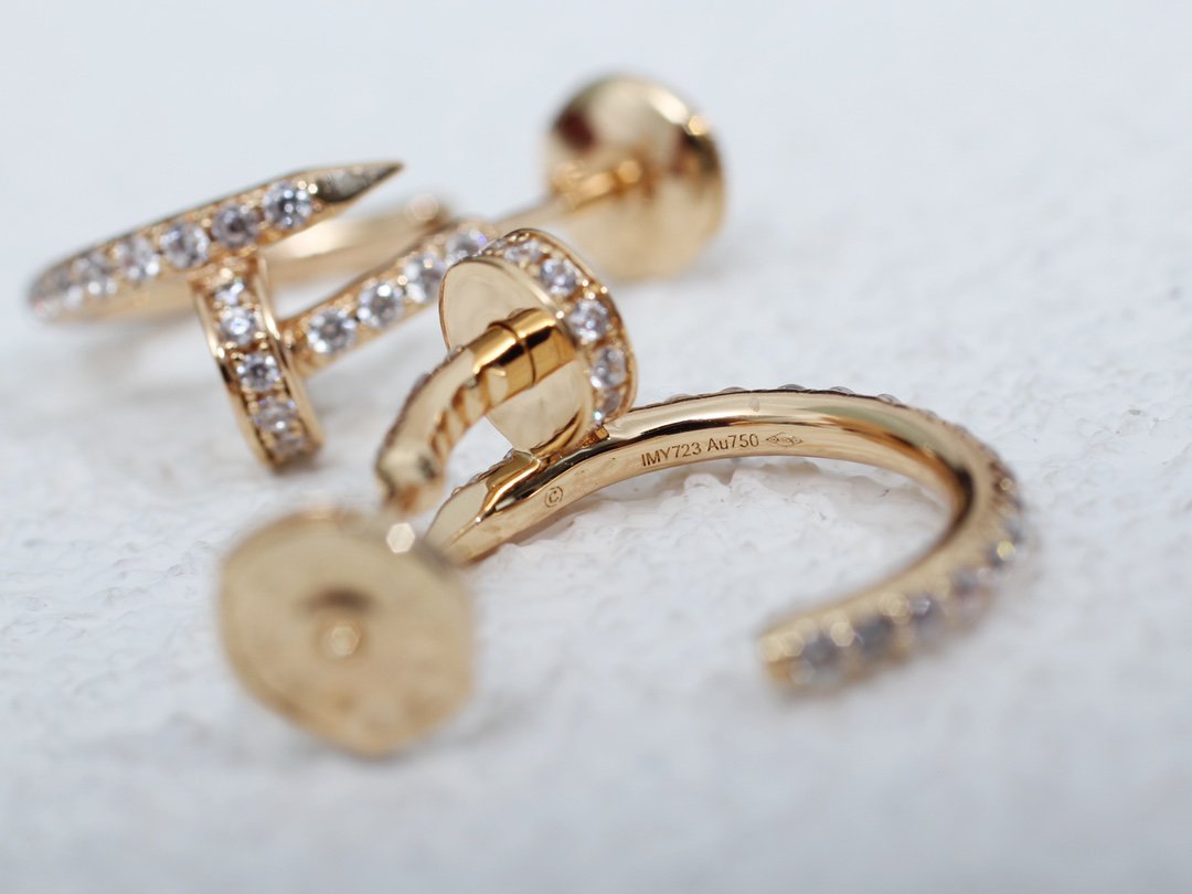 [Auream]JUSTE EARRINGS 12.75MM PINK GOLD DIAMOND
