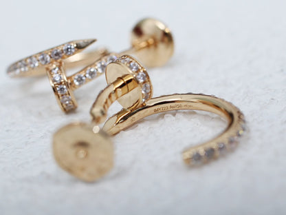 [Auream]JUSTE EARRINGS 12.75MM PINK GOLD DIAMOND
