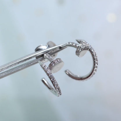 [Auream]JUSTE EARRINGS 12.75MM SILVER DIAMOND