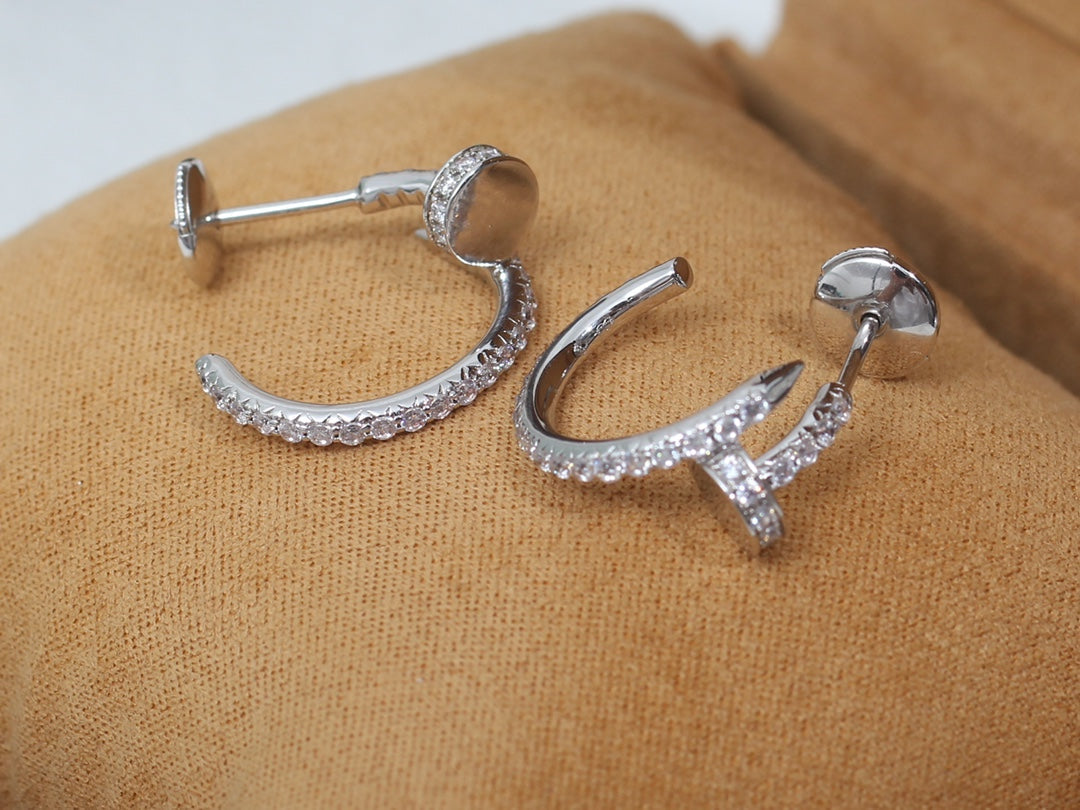[Auream]JUSTE EARRINGS 12.75MM SILVER DIAMOND