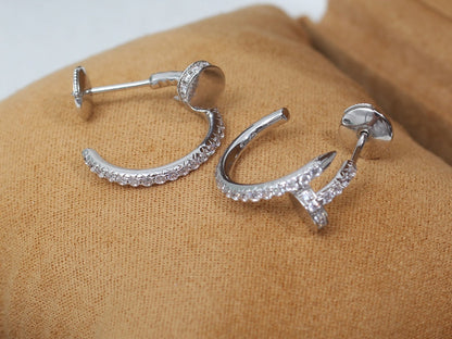 [Auream]JUSTE EARRINGS 12.75MM SILVER DIAMOND