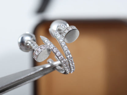 [Auream]JUSTE EARRINGS 12.75MM SILVER DIAMOND