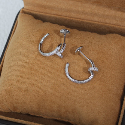 [Auream]JUSTE EARRINGS 12.75MM SILVER DIAMOND