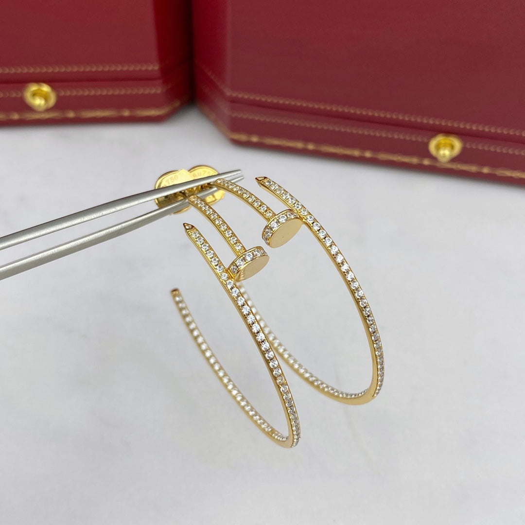 [Auream]JUSTE EARRINGS FULL DIAMONDS 1.8MM
