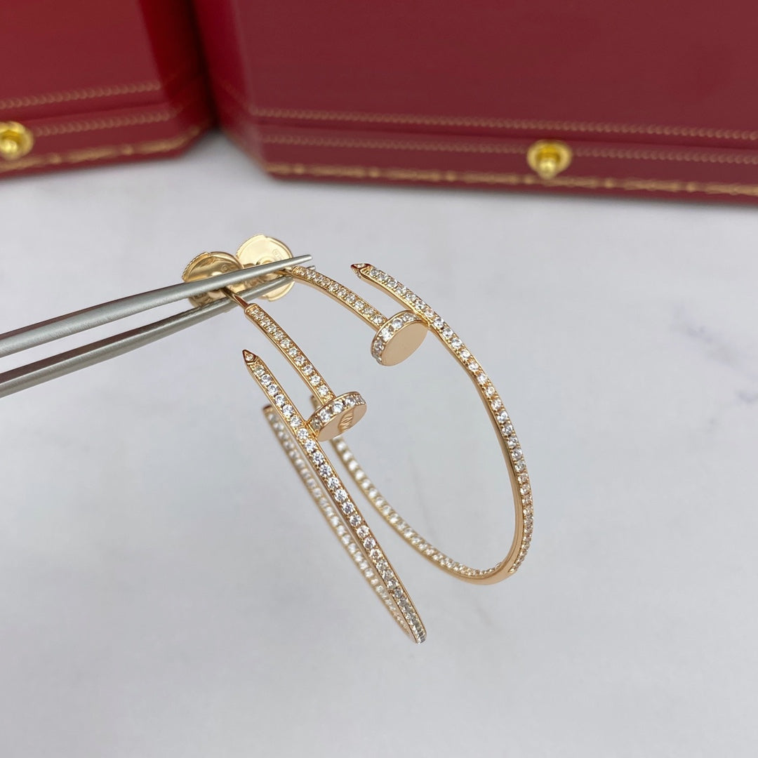 [Auream]JUSTE EARRINGS FULL DIAMONDS 1.8MM