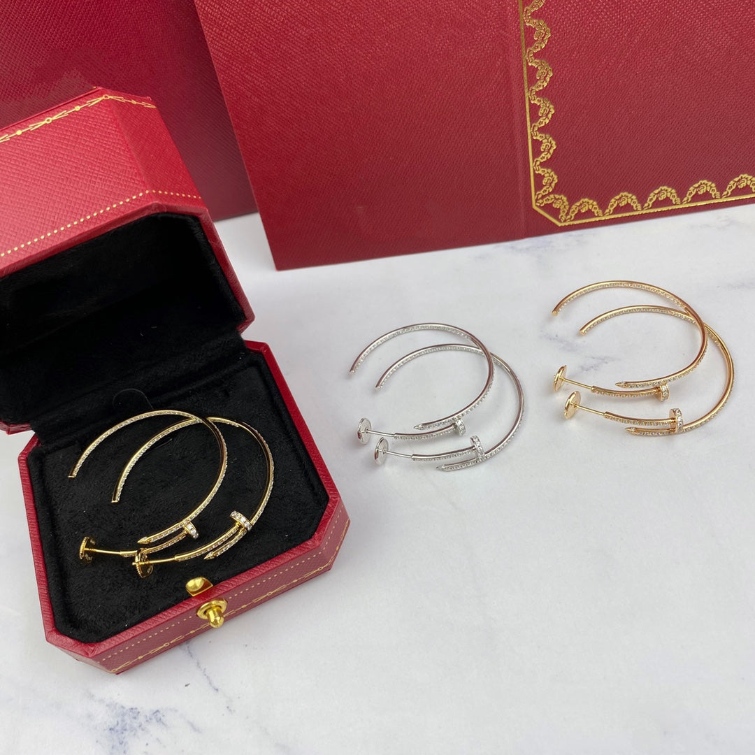 [Auream]JUSTE EARRINGS FULL DIAMONDS 1.8MM