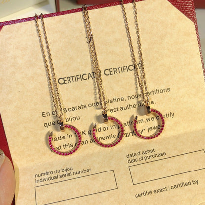 [Auream]JUSTE NECKLACE GOLD RED DIAMONDS