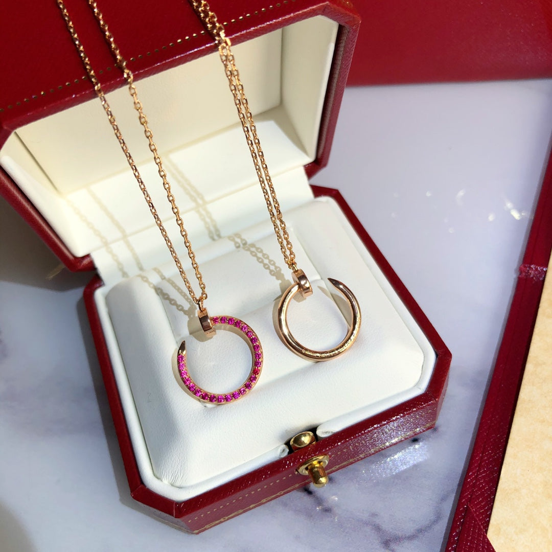 [Auream]JUSTE NECKLACE GOLD RED DIAMONDS