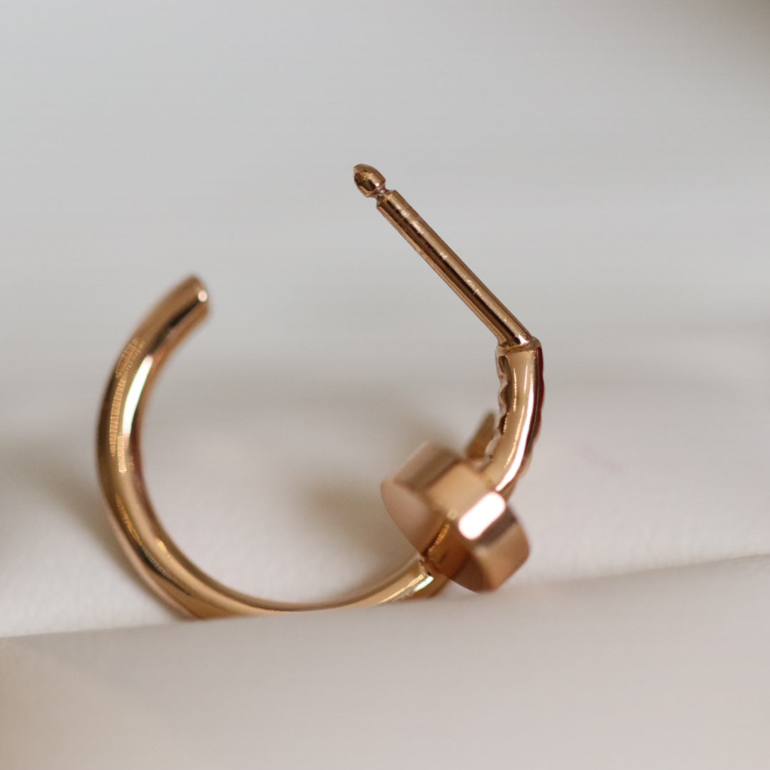 [Auream]JUSTE EARRINGS PINK GOLD