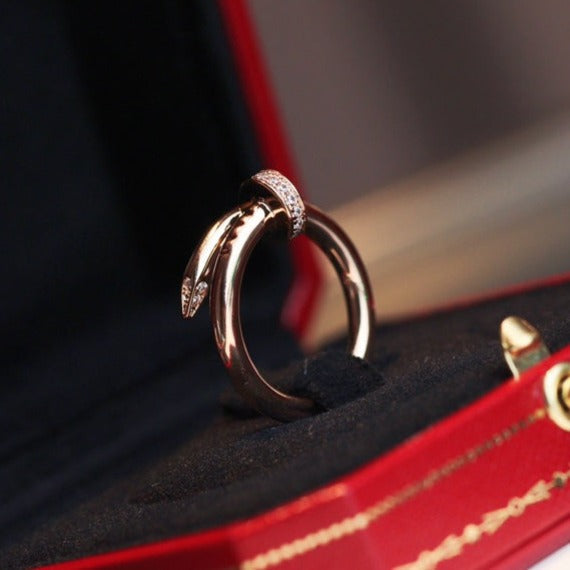 [Auream]JUSTE RING 2.65MM PINK GOLD DIAMOND