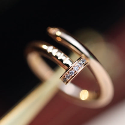 [Auream]JUSTE RING 2.65MM PINK GOLD DIAMOND
