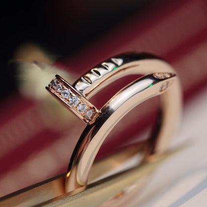 [Auream]JUSTE RING 2.65MM PINK GOLD DIAMOND