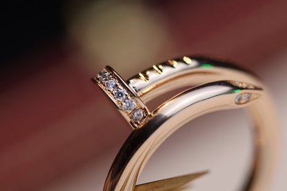 [Auream]JUSTE RING 2.65MM PINK GOLD DIAMOND