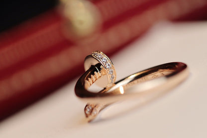 [Auream]JUSTE RING 2.65MM PINK GOLD DIAMOND