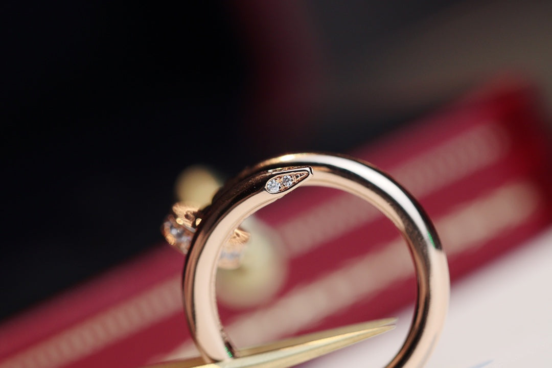 [Auream]JUSTE RING 2.65MM PINK GOLD DIAMOND