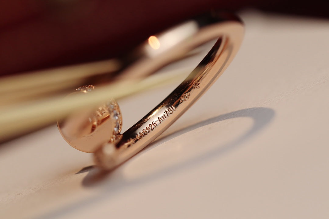 [Auream]JUSTE RING 2.65MM PINK GOLD DIAMOND