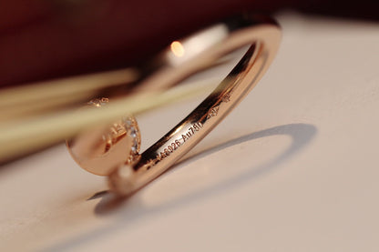 [Auream]JUSTE RING 2.65MM PINK GOLD DIAMOND