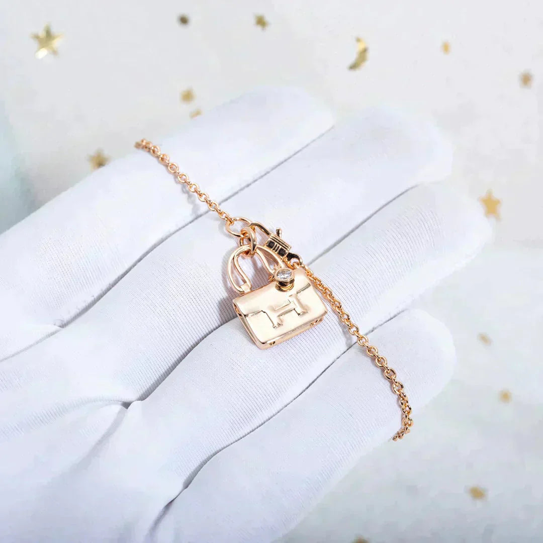 [Auream]AMULETTE PEDANT ROSE GOLD NECKLACE