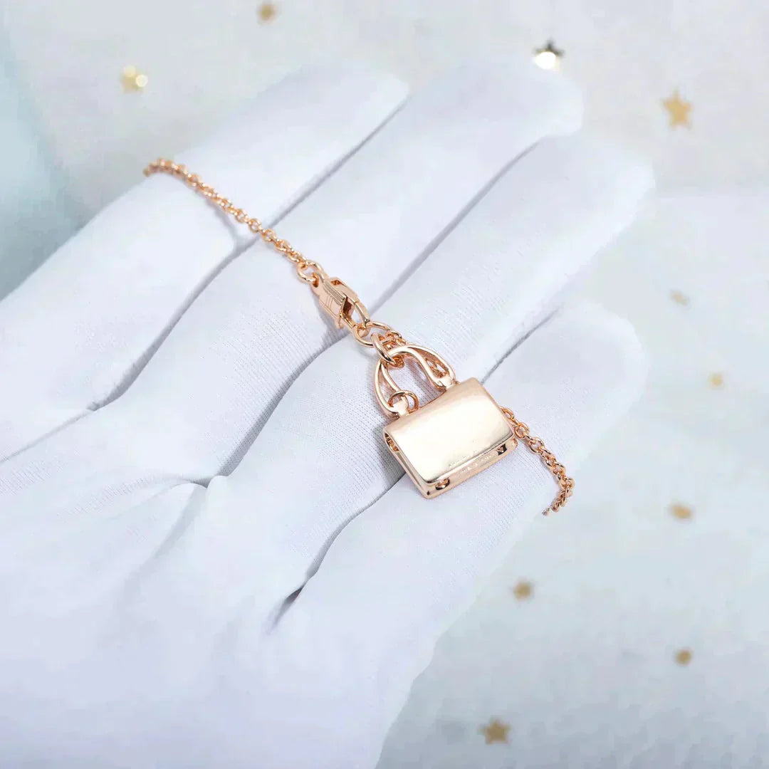 [Auream]AMULETTE PEDANT ROSE GOLD NECKLACE